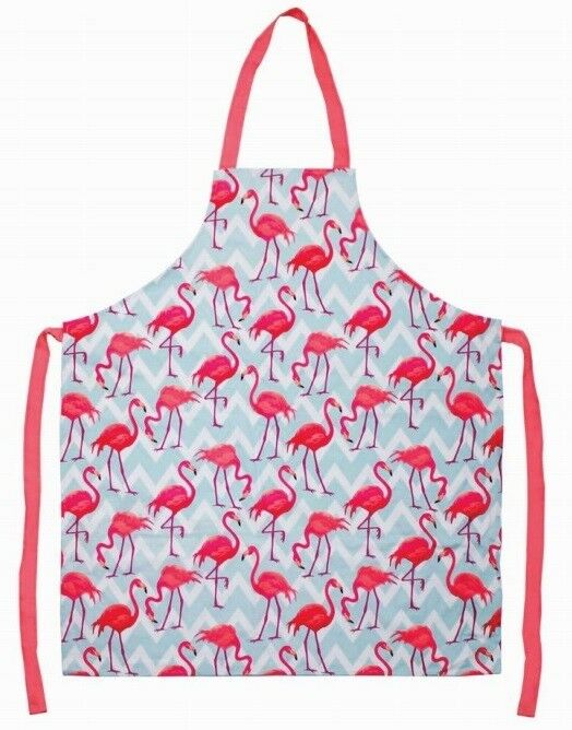 Leonardo Collection Flamingo Bay Pink Washable Kitchen Apron 100% Cotton - Cherish Home