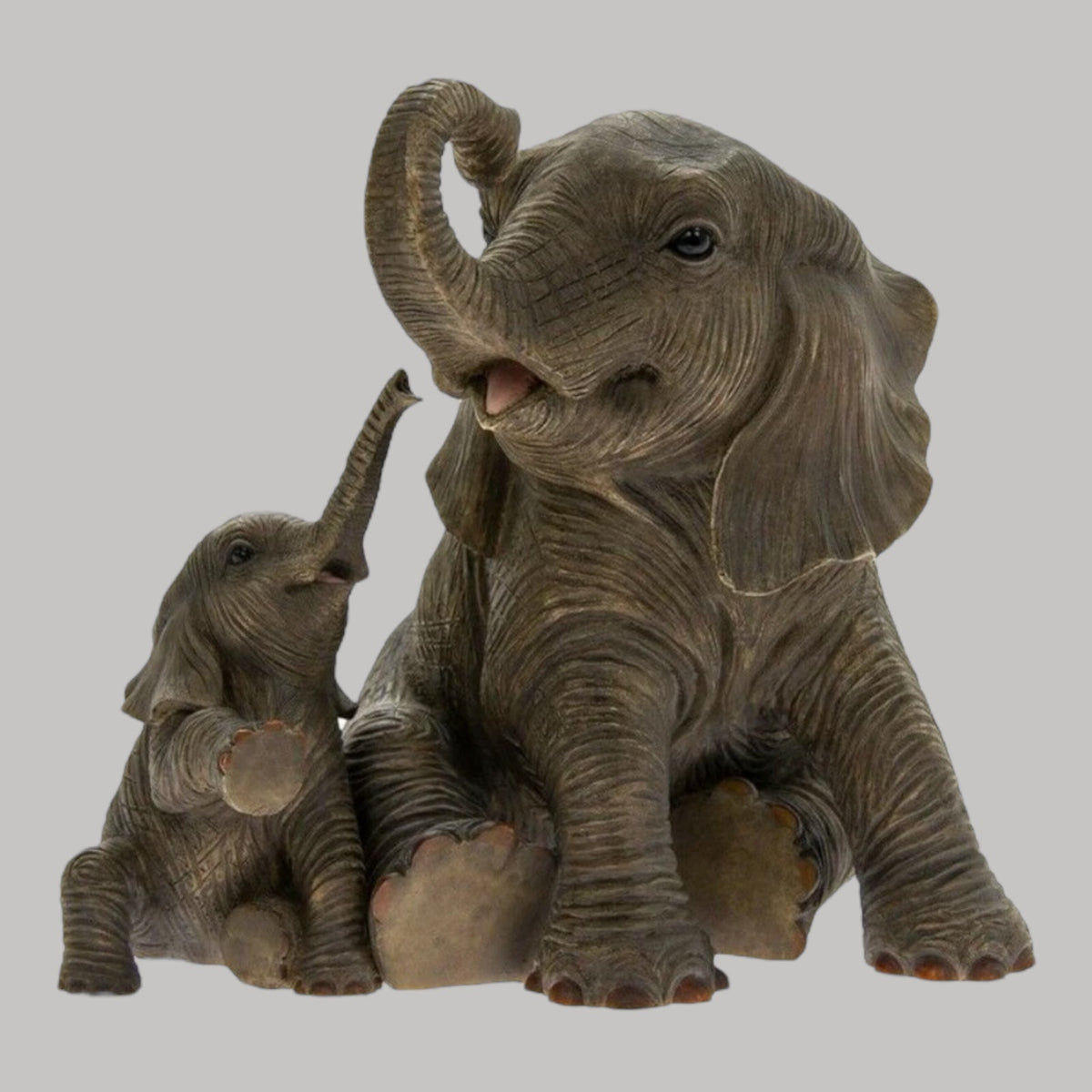 Leonardo Collection Out Of Africa Jungle Elephant & Baby Figurine Ornament - Cherish Home