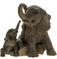 Leonardo Collection Out Of Africa Jungle Elephant & Baby Figurine Ornament - Cherish Home