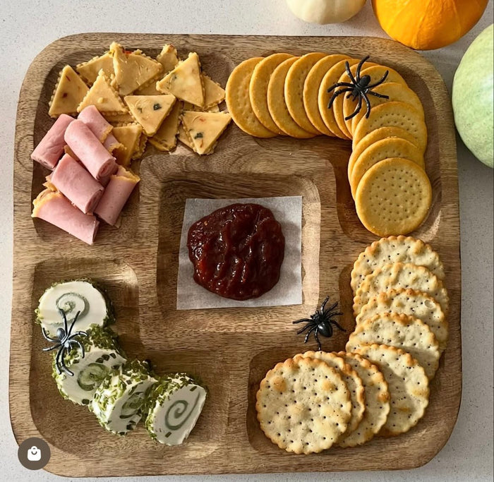 Mango Wood 30cm Snack Dish - Cherish Home