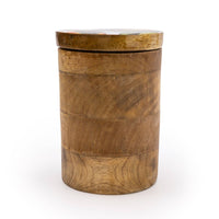 Mango Wood Orange Blossom Small Wooden Storage Jar - Cherish Home