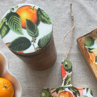 Mango Wood Orange Blossom Small Wooden Storage Jar - Cherish Home