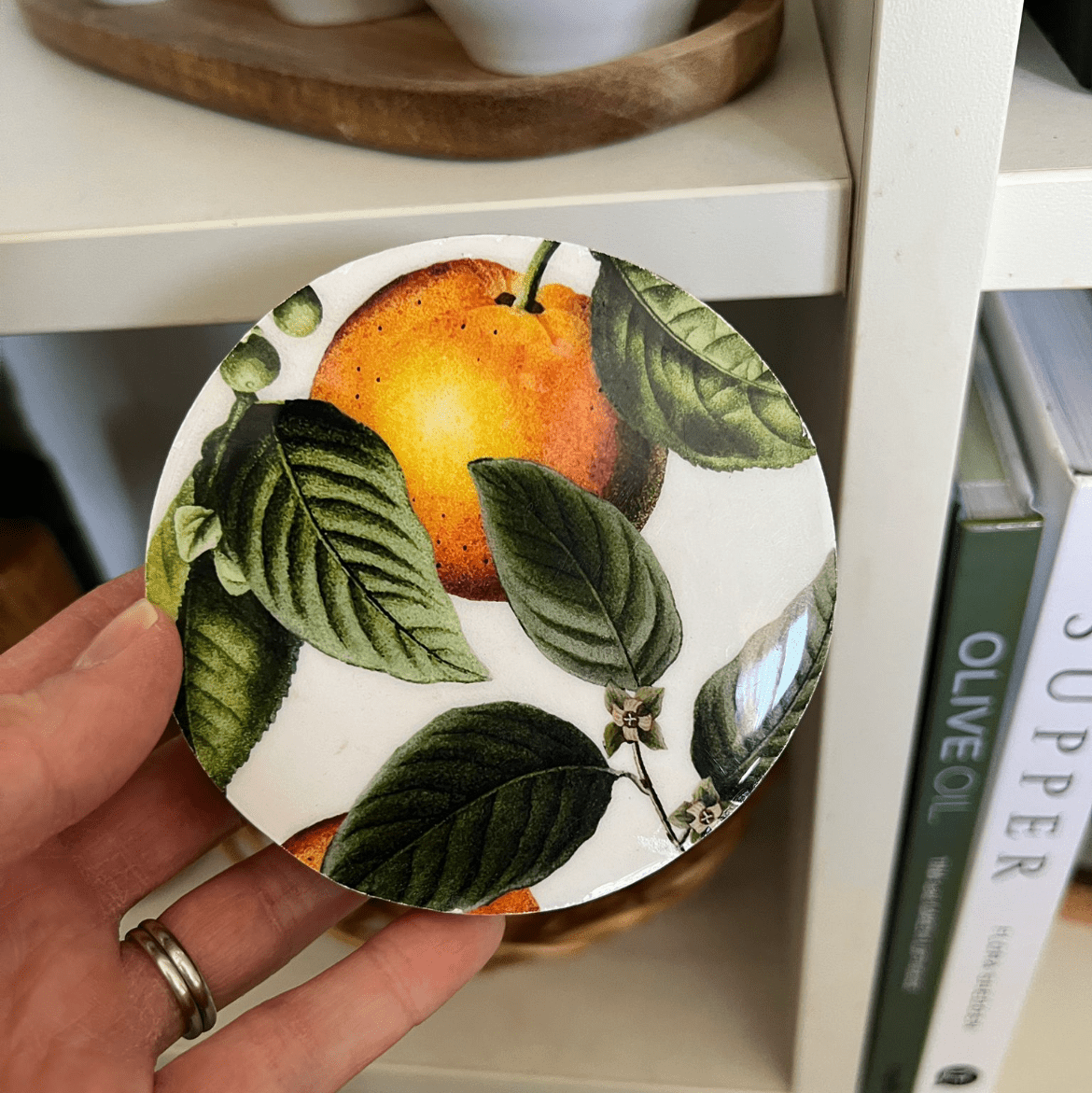 Mango Wood Orange Blossom Small Wooden Storage Jar - Cherish Home