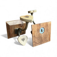 Mango Wood Rustic Heart Hook - Single Heart Wall Hook for Coats & Bags - Cherish Home
