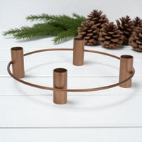 Matt Gold Candlesticks Candle Holder Candelabra Holds 4 Dinner Candles - Cherish Home