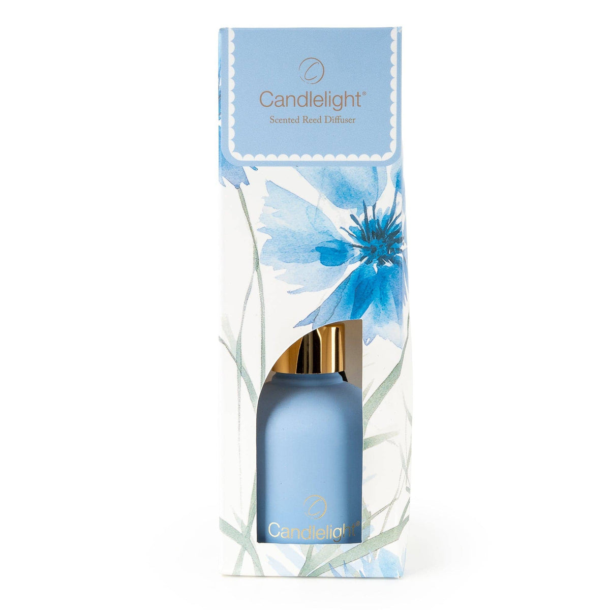 Matte Sky Blue 100ml Reed Diffuser - Blue Flowers - Cherish Home