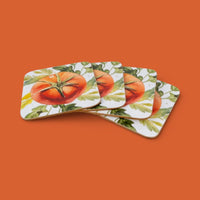 Mediterranean Style Set of 4 Tomato Coasters - Cherish Home