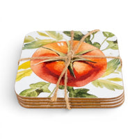 Mediterranean Style Set of 4 Tomato Coasters - Cherish Home