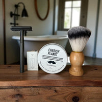 Men's Shaving Kit with Safety Razor, Shaving Soap, and Shaving Brush - Complete Grooming Set for a Close and Smooth Shave - Cherish Home
