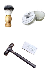 Men's Shaving Kit with Safety Razor, Shaving Soap, and Shaving Brush - Complete Grooming Set for a Close and Smooth Shave - Cherish Home