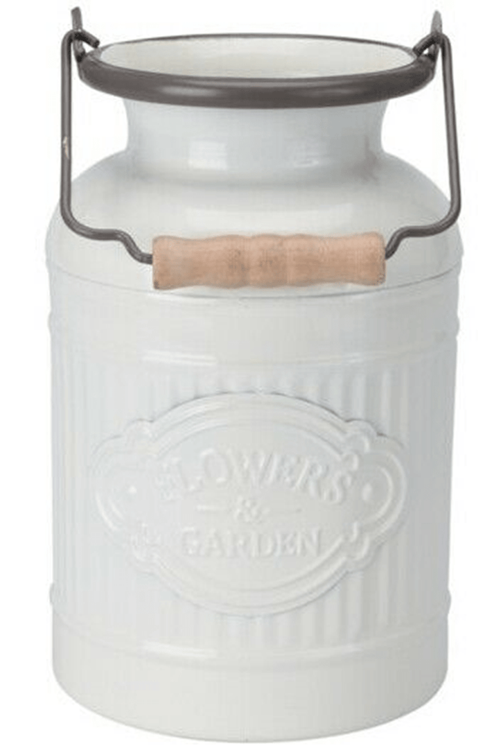 Milk Churn Planter Cream Plant Pot Vintage Bucket Planter Flower Display - Cherish Home