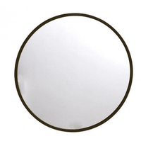Minimalist 50cm Matte Black Round Mirror ideal for Hallway Living Room Bedroom - Cherish Home