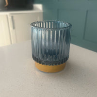 Minimalist Botanical Love Ribbed Candle Holder - Cherish Home