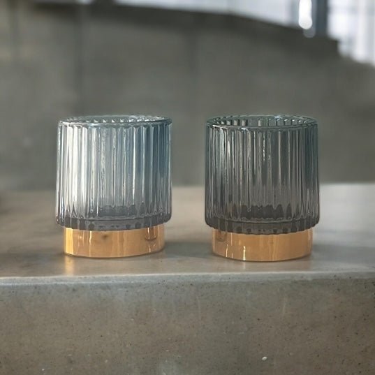 Minimalist Botanical Love Ribbed Candle Holder - Cherish Home