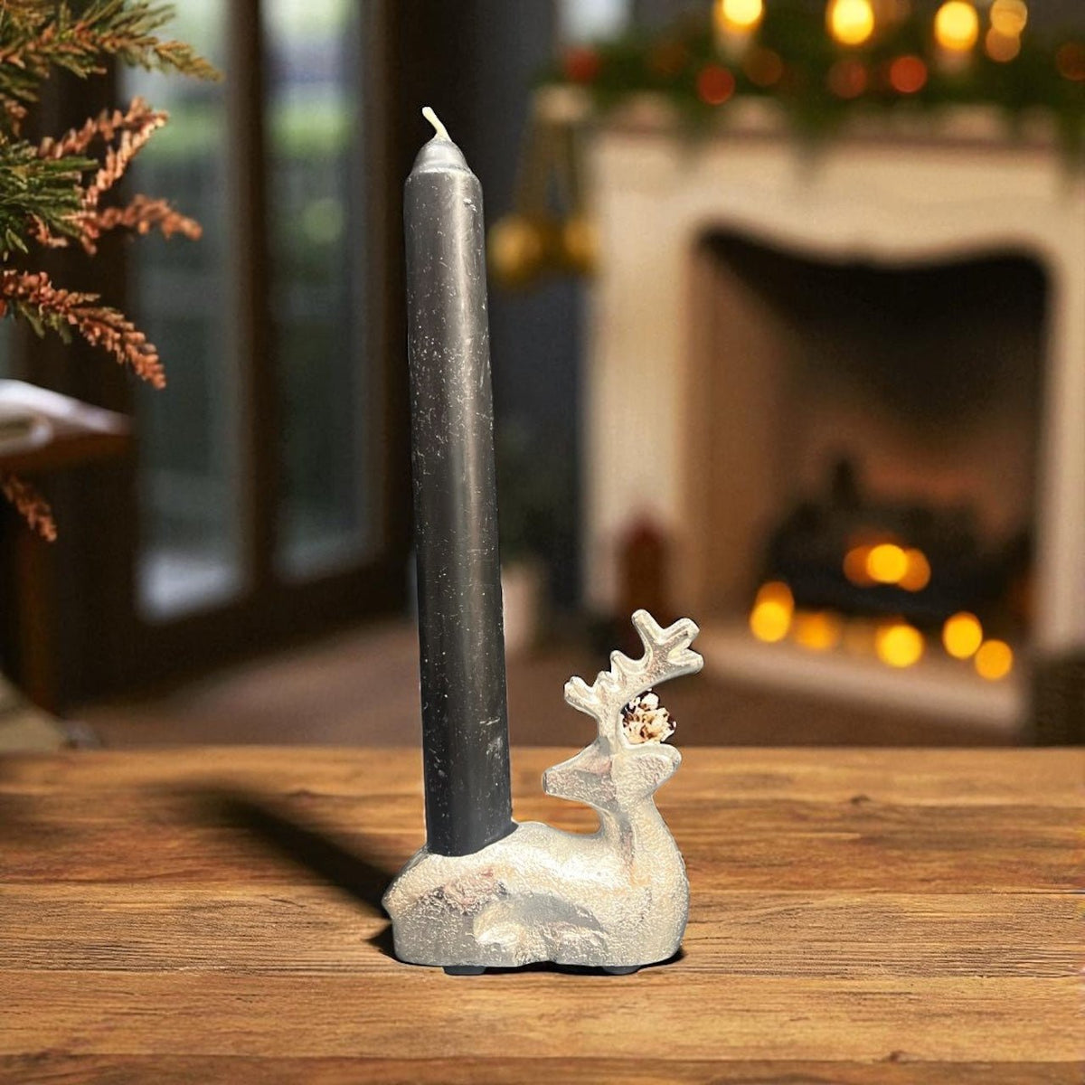 Modern Aluminum Reindeer Candle Holder - Christmas Table Decor - 8cm - Cherish Home