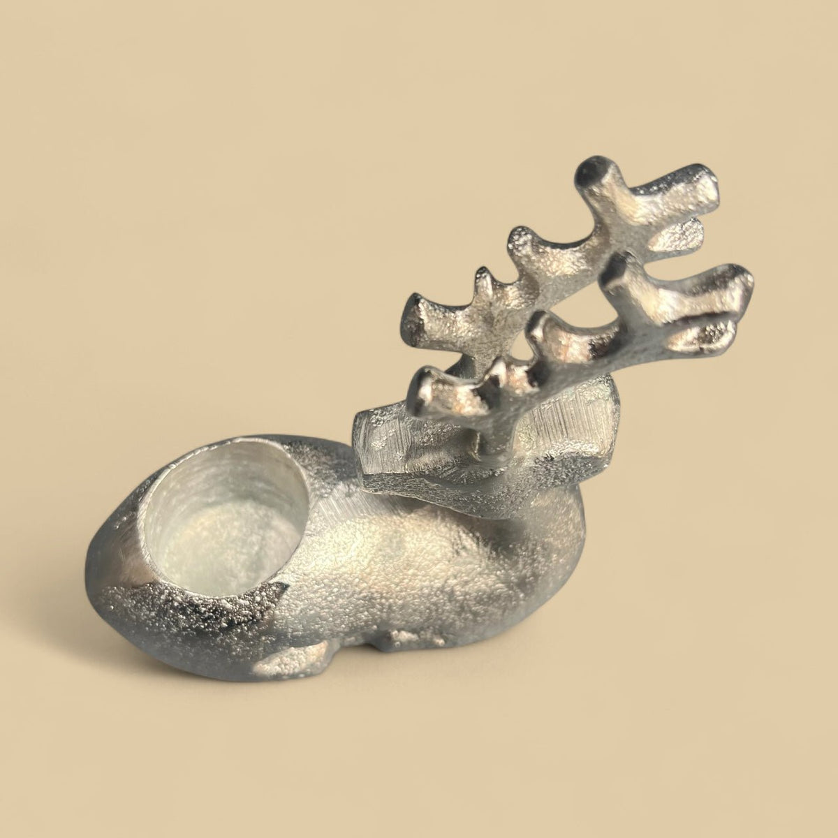 Modern Aluminum Reindeer Candle Holder - Christmas Table Decor - 8cm - Cherish Home