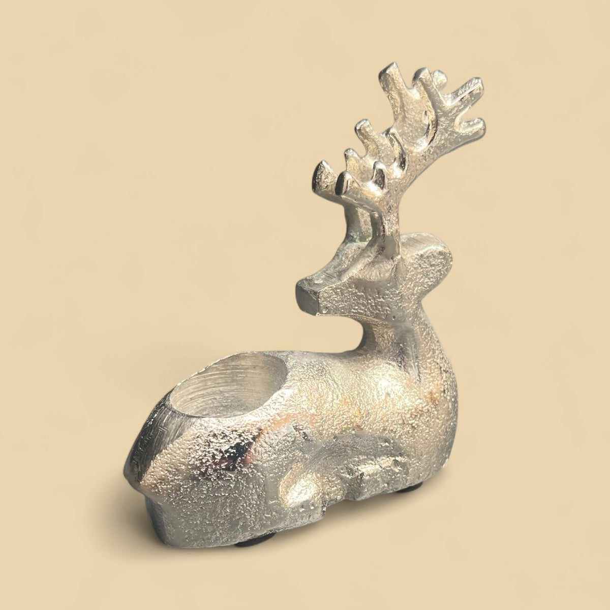 Modern Aluminum Reindeer Candle Holder - Christmas Table Decor - 8cm - Cherish Home