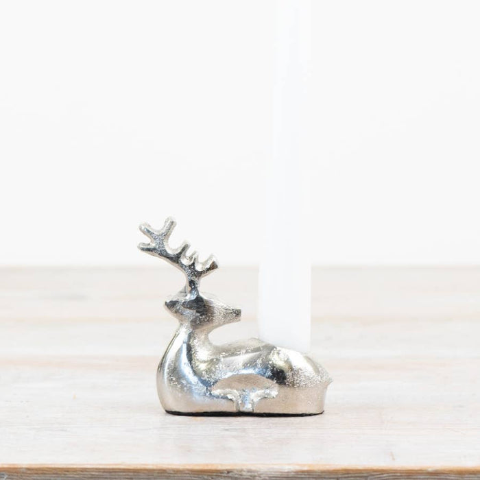 Modern Aluminum Reindeer Candle Holder - Christmas Table Decor - 8cm - Cherish Home