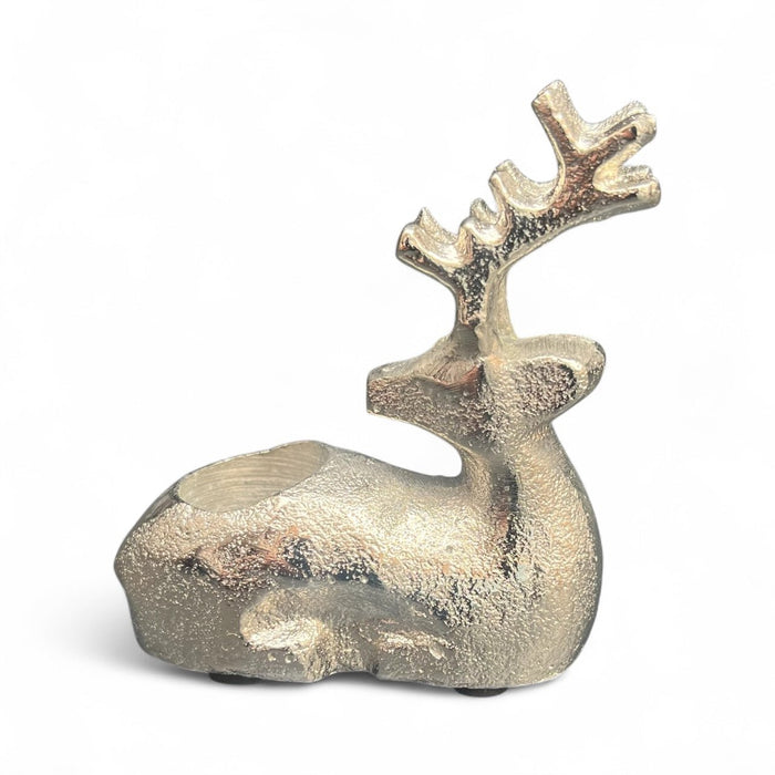 Modern Aluminum Reindeer Candle Holder - Christmas Table Decor - 8cm - Cherish Home