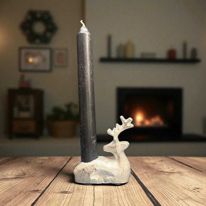 Modern Aluminum Reindeer Candle Holder - Christmas Table Decor - 8cm - Cherish Home