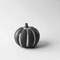 Modern Black Cement Pumpkin - 12cm Rustic Tabletop Decor for Autumn - Cherish Home