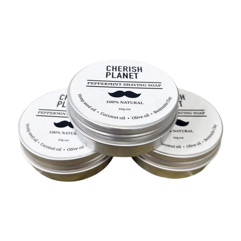 Natural Hemp & Coconut Oil Peppermint Shaving Soap - Cherish Home