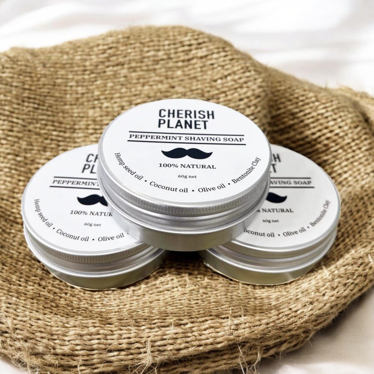 Natural Hemp & Coconut Oil Peppermint Shaving Soap - Cherish Home