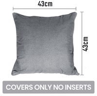 Natural Linen Scatter Cushion Covers (2 Pack) – Premium Decorative Farmhouse Rustic Square Covers for Sofa, Couch, Bed, Living Room 43cm x 43cm - Cherish Home
