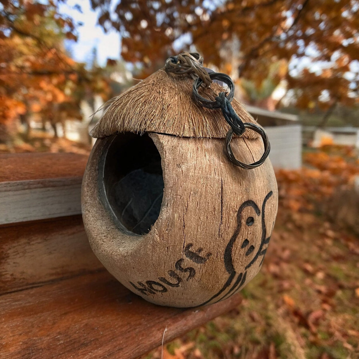 Natural Round Bird House - Cherish Home