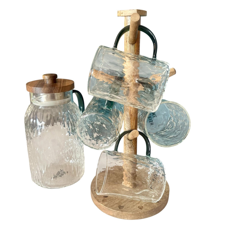 Nature Inspired Teapot & Cups Set, Treeline Design Teapot, ideal Gift for Tea Lovers UK - Cherish Home