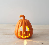 Orange Carved Pumpkin Lantern, 10cm - Cherish Home