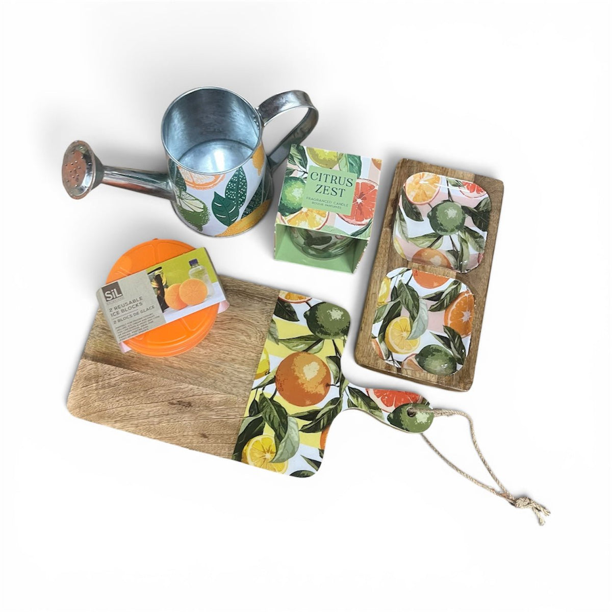 Orange Zest Summer Product Bundle Every piece features our signature Orange Zest motif - Cherish Home