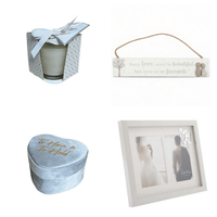 "Ours Is My Favourite" Love Story Gift Box with Pebble Plaque, Heart Frame, and Keepsakes - Cherish Home