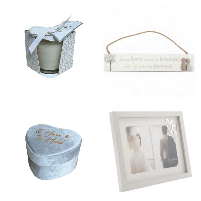 "Ours Is My Favourite" Love Story Gift Box with Pebble Plaque, Heart Frame, and Keepsakes - Cherish Home