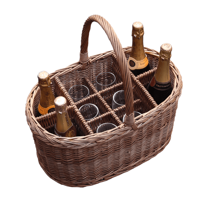 Oval Festival Wicker Drinks Basket - Cherish Home