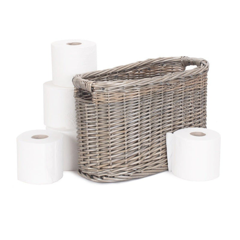 Oval Wicker Toilet Roll Storage Holder - Cherish Home