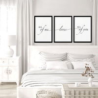 Paper Anniversary Gift - Set of 3 Bedroom Wall Art Prints | Thoughtful 1st Year Wedding Present for Couples - Cherish Home