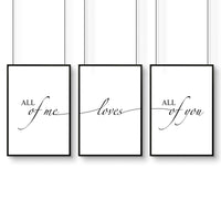 Paper Anniversary Gift - Set of 3 Bedroom Wall Art Prints | Thoughtful 1st Year Wedding Present for Couples - Cherish Home