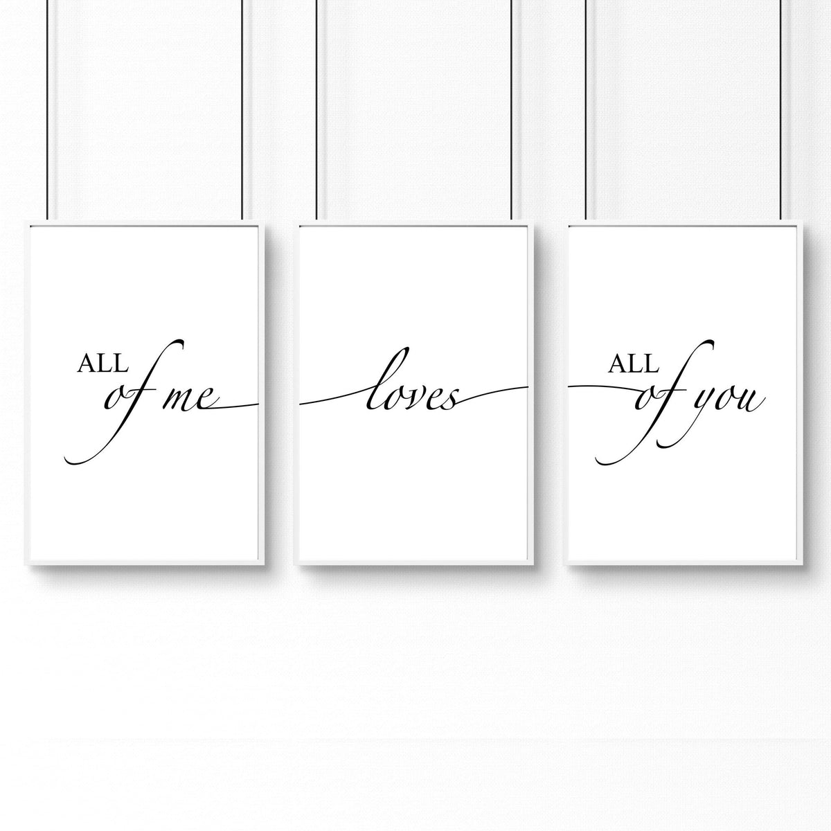 Paper Anniversary Gift - Set of 3 Bedroom Wall Art Prints | Thoughtful 1st Year Wedding Present for Couples - Cherish Home