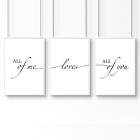 Paper Anniversary Gift - Set of 3 Bedroom Wall Art Prints | Thoughtful 1st Year Wedding Present for Couples - Cherish Home