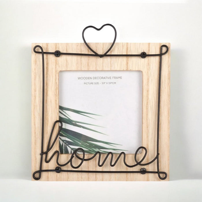 Photo Frame Wooden Metal Wire Decorative Home And Heart Picture Frame - Cherish Home