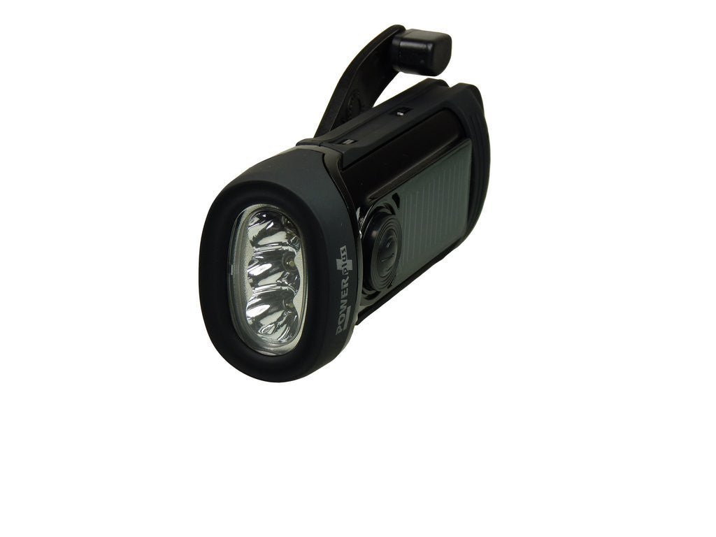 POWERplus Barracuda Waterproof Wind - Up and Solar LED Flash Light - Cherish Home