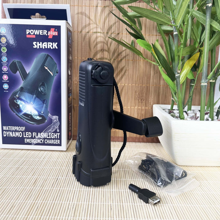 POWERplus Shark Waterproof LED Dynamo Torch & Power Bank - Cherish Home