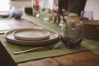Premium Organic Cotton Placemats - 4 Pack Forest Green, GOTS Certified Luxury Table Decor, Durable & Reusable - Cherish Home
