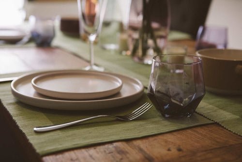 Premium Organic Cotton Placemats - 4 Pack Forest Green, GOTS Certified Luxury Table Decor, Durable & Reusable - Cherish Home