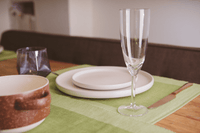 Premium Organic Cotton Placemats - 4 Pack Forest Green, GOTS Certified Luxury Table Decor, Durable & Reusable - Cherish Home