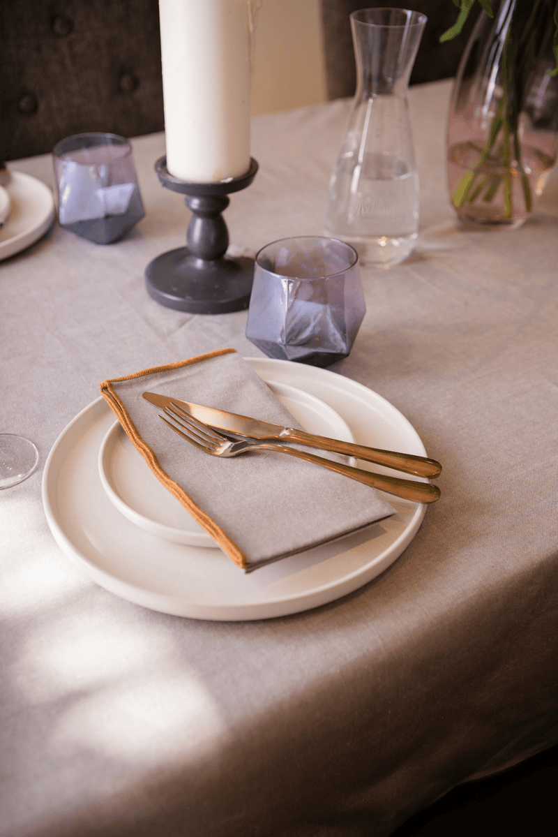 Pure Organic Cotton Tablecloth - GOTS Certified, Sustainable & Chemical - Free, Wrinkle Resistant - Cherish Home