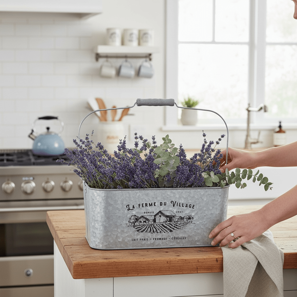 Rammento 37cm Zinc Trough Flower Plant Pot with Handles - Cherish Home