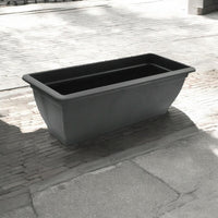 Rammento 60cm Rectangular Planter Trough, Black Window Box - Cherish Home