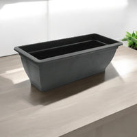 Rammento 60cm Rectangular Planter Trough, Black Window Box - Cherish Home
